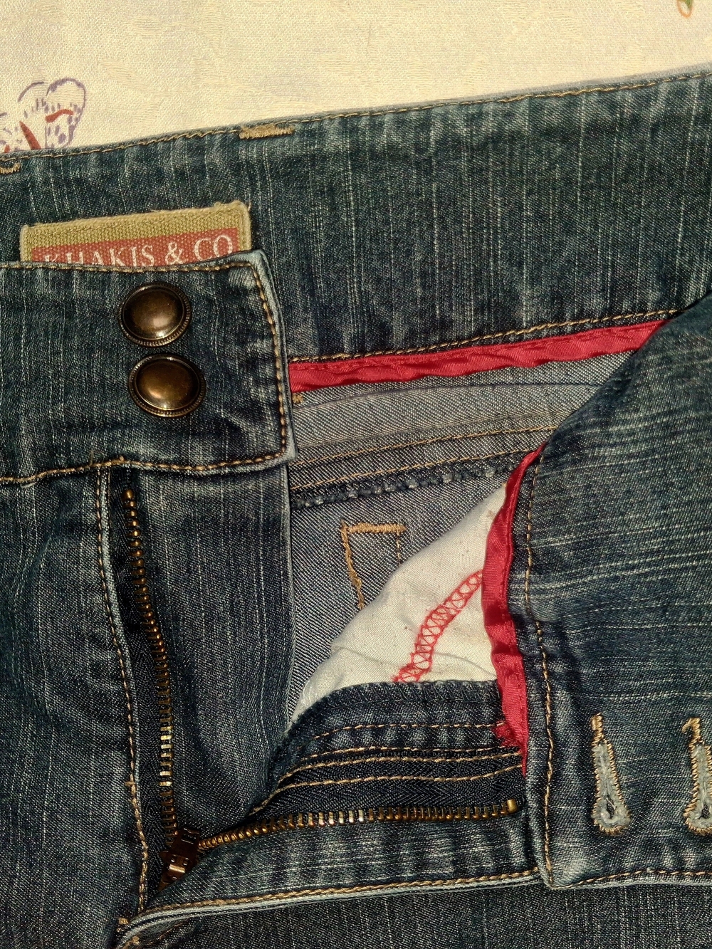 High-Rise Dark Blue Wide-Leg Jeans for Women - Picture 3 of 7